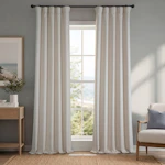 Faux Linen Room Darkening Curtain