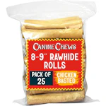 Canine Chews Rawhide Rolls 25-Pack