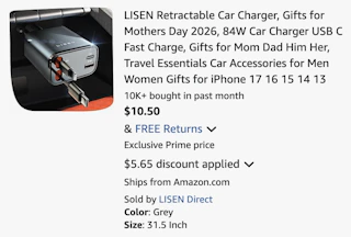 Amazon Retractable Car Charger 2026 2