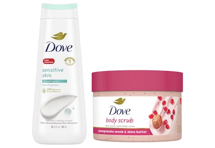 Dove Body Wash and Scrub