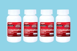 Amazon Basic Care 200-Count Acetaminophen: Get 4 Bottles for $13.52 card image