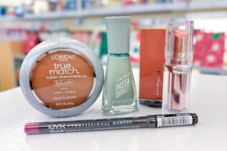 loreal, sally hansen, nyx, maybelline makeup products