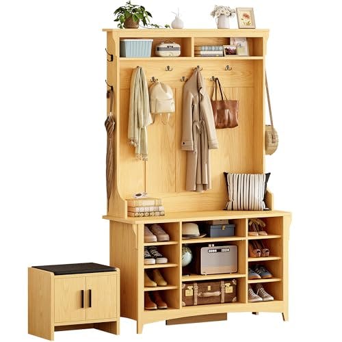 Hall Tree with Bench and Shoe Storage