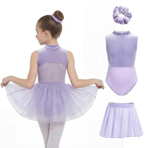 Kids' Velvet Ballet Leotard Set