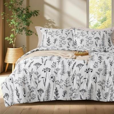 White Floral Bedding Set