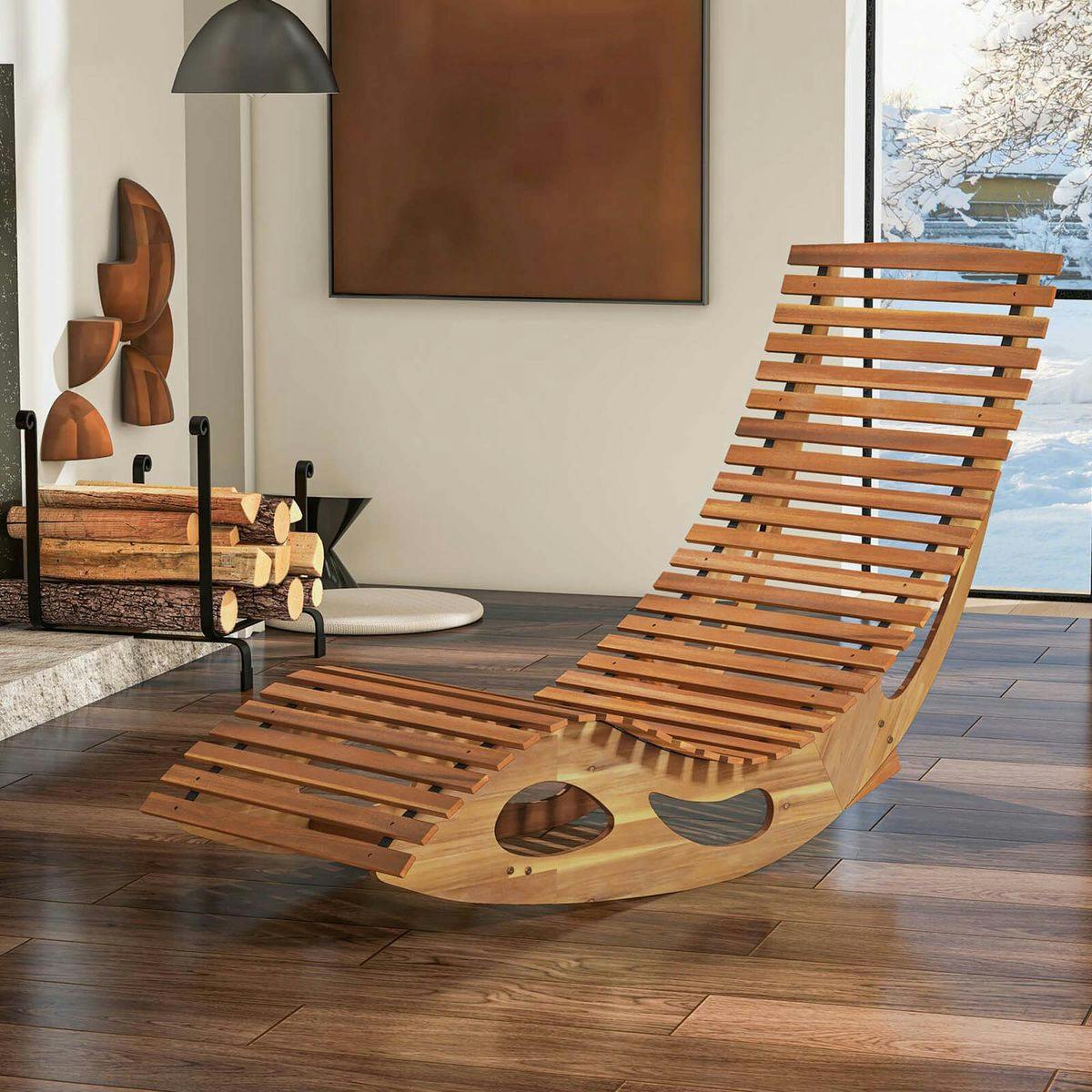 Costway Outdoor Rocking Chaise Lounge