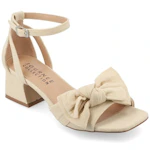 Women's Zevi Linen Block Heel Sandals