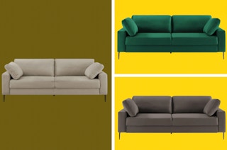 collage of different colors of a sofa