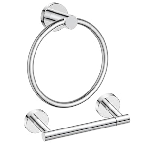 Toilet Paper Holder & Hand Towel Ring Set