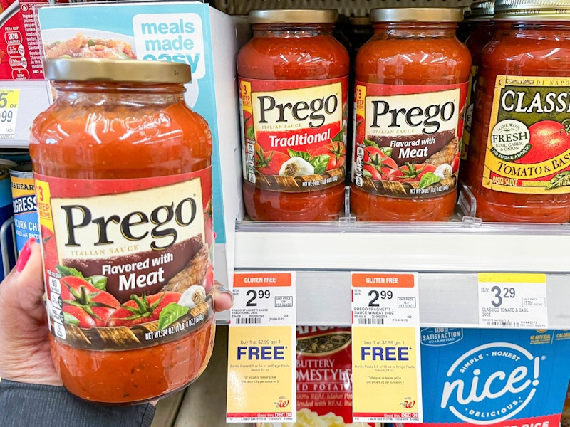 Prego pasta sauce at Walgreens