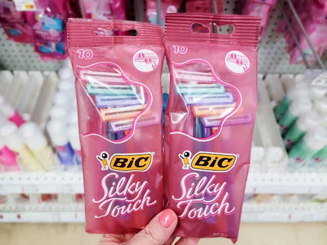 Bic Silky Touch 10-Count Razors, Only $1.91 on Amazon card image