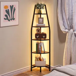 Corner Shelf with Lights