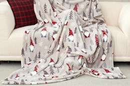 Cozy Bliss Gnome Throw Blanket