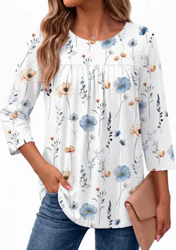 Ekouaer Women's 3/4 Sleeve Top