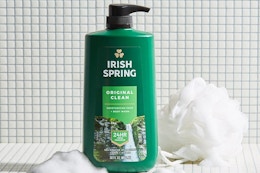 irish spring body wash on tile