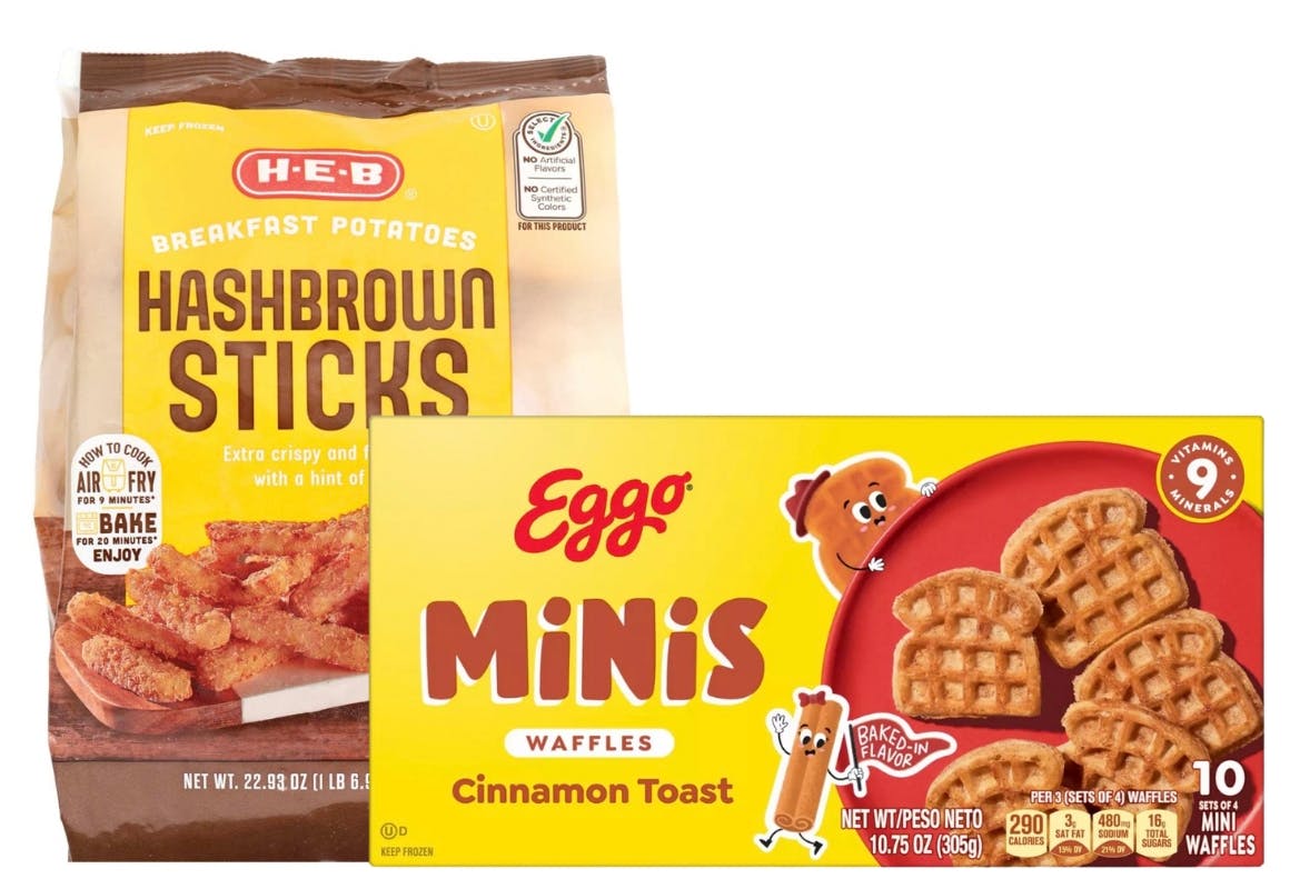 2 Eggo + 1 H-E-B Item