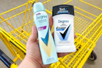 hand holding two degree deodorants sponsored