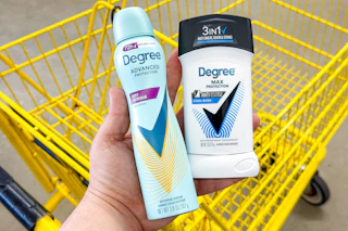 hand holding two degree deodorants sponsored
