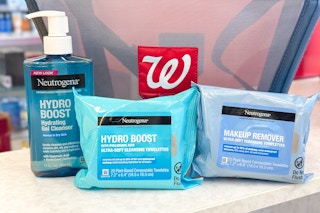 neutrogena products by a walgreens basket