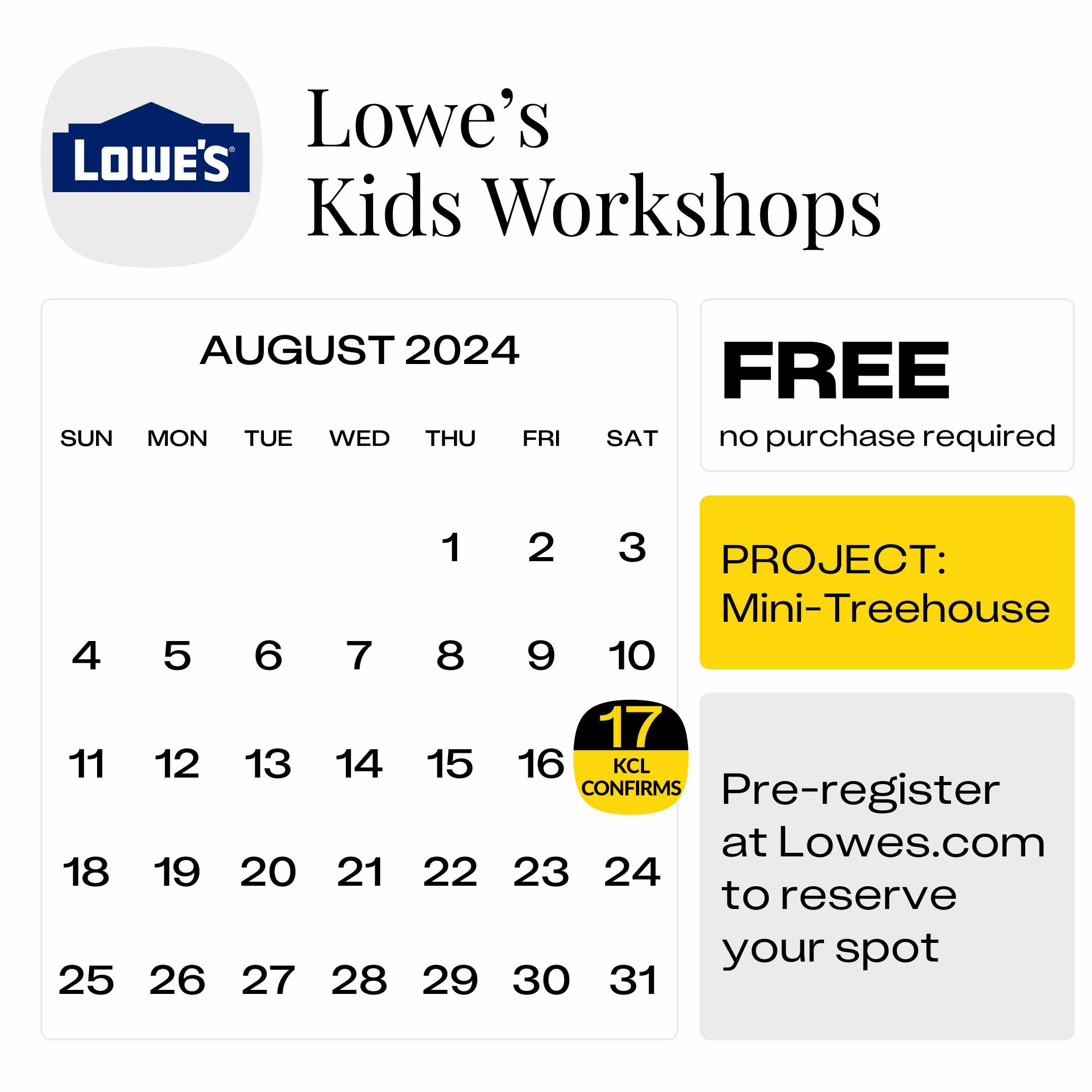 FREE Lowe's Kids' — Free DIY in 2025 The Krazy Coupon Lady