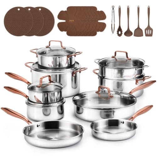 CAROTE Stainless Steel Cookware Set