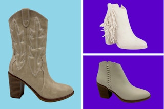 collage image of 3 different styles of womens boots