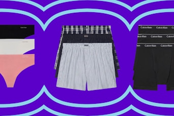 collage of packs of Calvin Klein undearwear