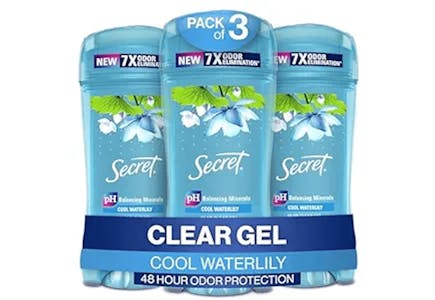 Secret Gel Deodorant 3-Pack