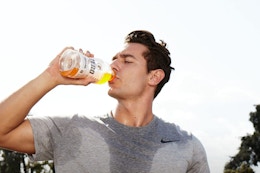 Person drinking Gatorade Zero Sugar Thirst Quencher