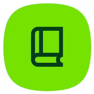 Book Icon - Dark Green on Green