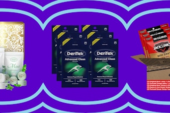 amazon items on a blue grid