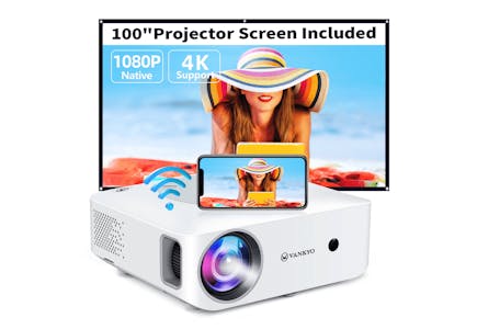 Wi-Fi Projector with Screen