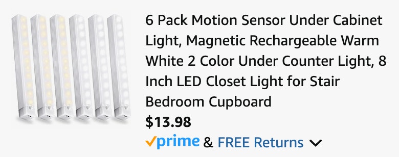 under cabinet lights amazon 6pk