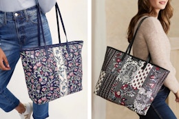 Vera Bradley large tote bags.