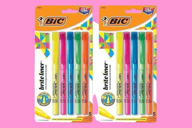  Bic Brite Liner Highlighters: Get 10 for $2.50 on Amazon (Reg. $8) card image