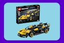 Lego Technic Bugatti Bolide Set on a blue template