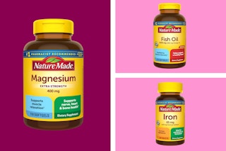 bottles of vitamins in a collage