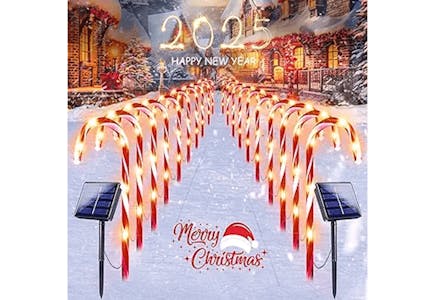Solar Candy Cane Lights