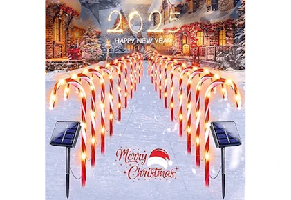 Solar Candy Cane Lights