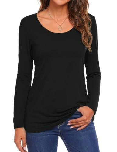 Women's Long Sleeve Scoop Neck Tunic