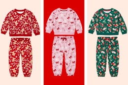 3 Joyful moments toddler joggers sets in three holiday prints