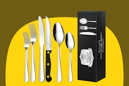 Bestselling 24-Piece Stainless Steel Flatware Set, Just $15 at Walmart card image