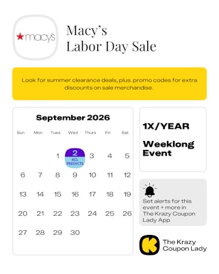macy's labor day sale 2026