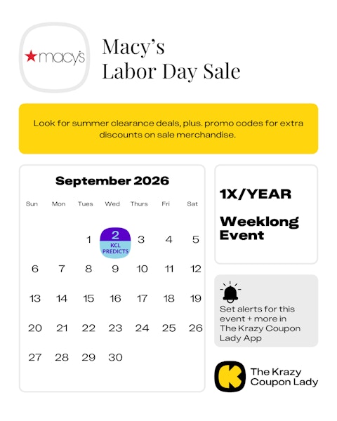 macy's labor day sale 2026