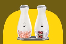 Electric Salt and Pepper Grinder Set, $12.99 With 50% Off Amazon Promo Code card image