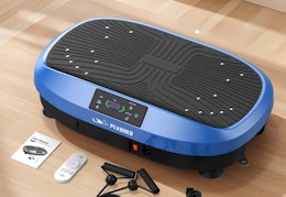 black and blue vibration plate