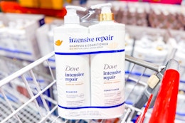 dove hair care in shopping cart