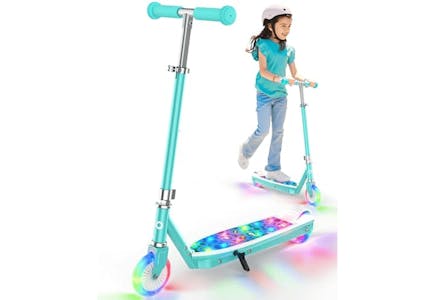 Kids' Electric Scooter With LED Lights