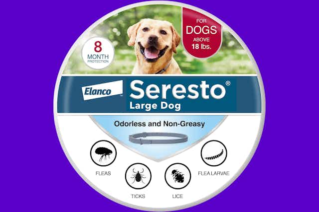 Seresto Large Dog Flea and Tick Collar, as Low as $41 on Amazon card image