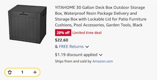 deck box Amazon receipt